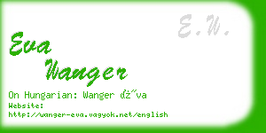 eva wanger business card